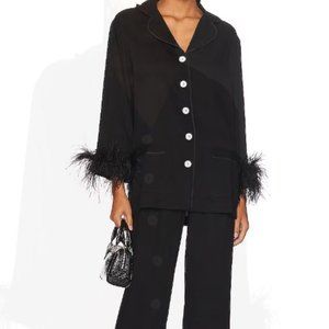 Sleeper Party Pajama Set with Double Feathers